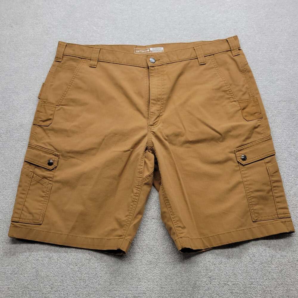 Carhartt Men's Size 42 Relaxed Fit Ripstop Cargo Shorts Brown Workwear
